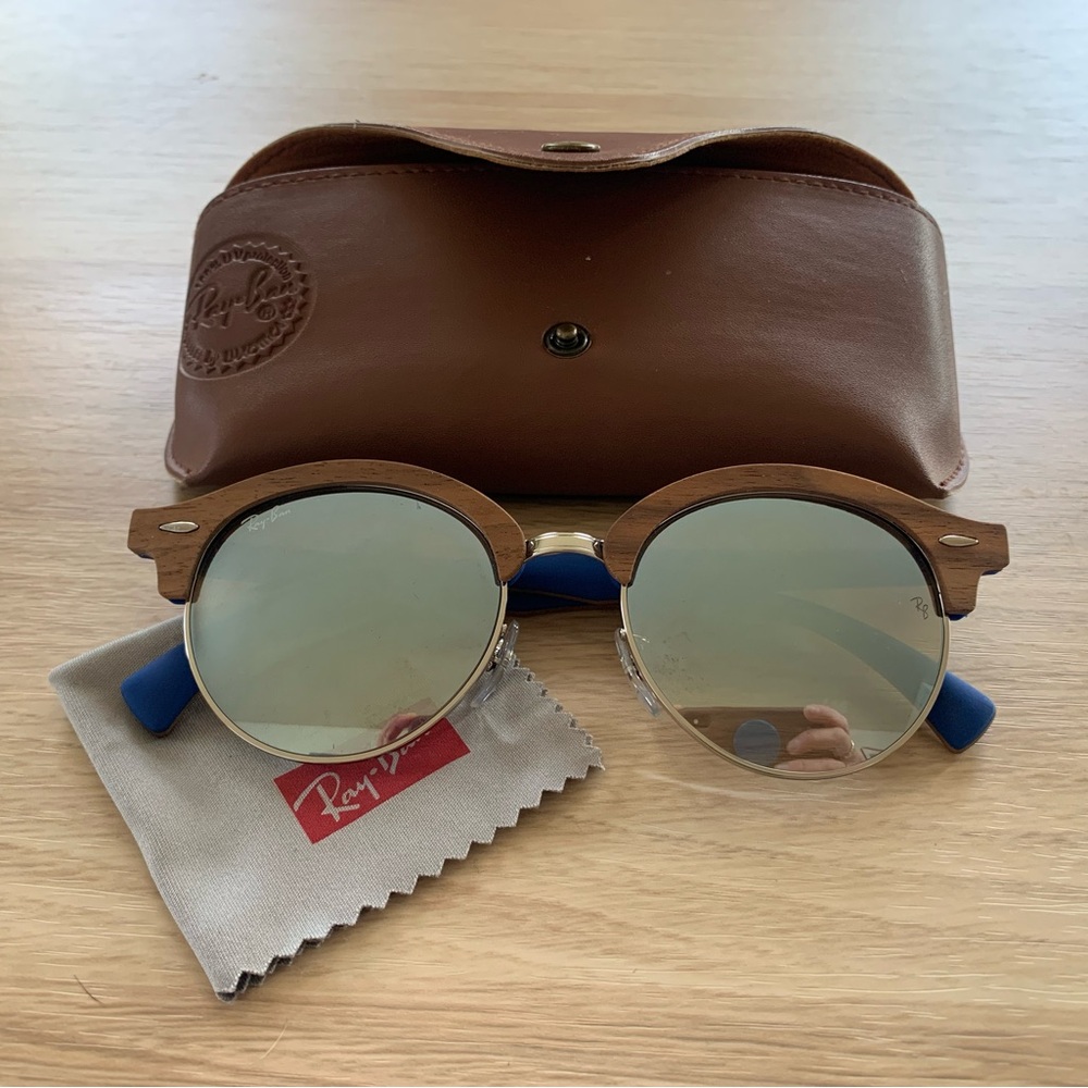 Ray-ban Clubround wood glasses